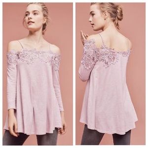 Anthropologie laceline off shoulder top Meadow Rue
